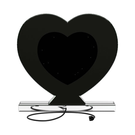 Melia Silver Heart Shape Table Mirror - Ornate Home