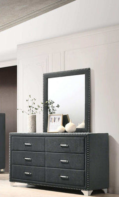Melody Grey 5pc Queen Bedroom Set - Ornate Home