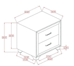 Melody Pacific Blue Nightstand - Ornate Home