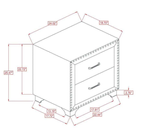 Melody Pacific Blue Nightstand - Ornate Home