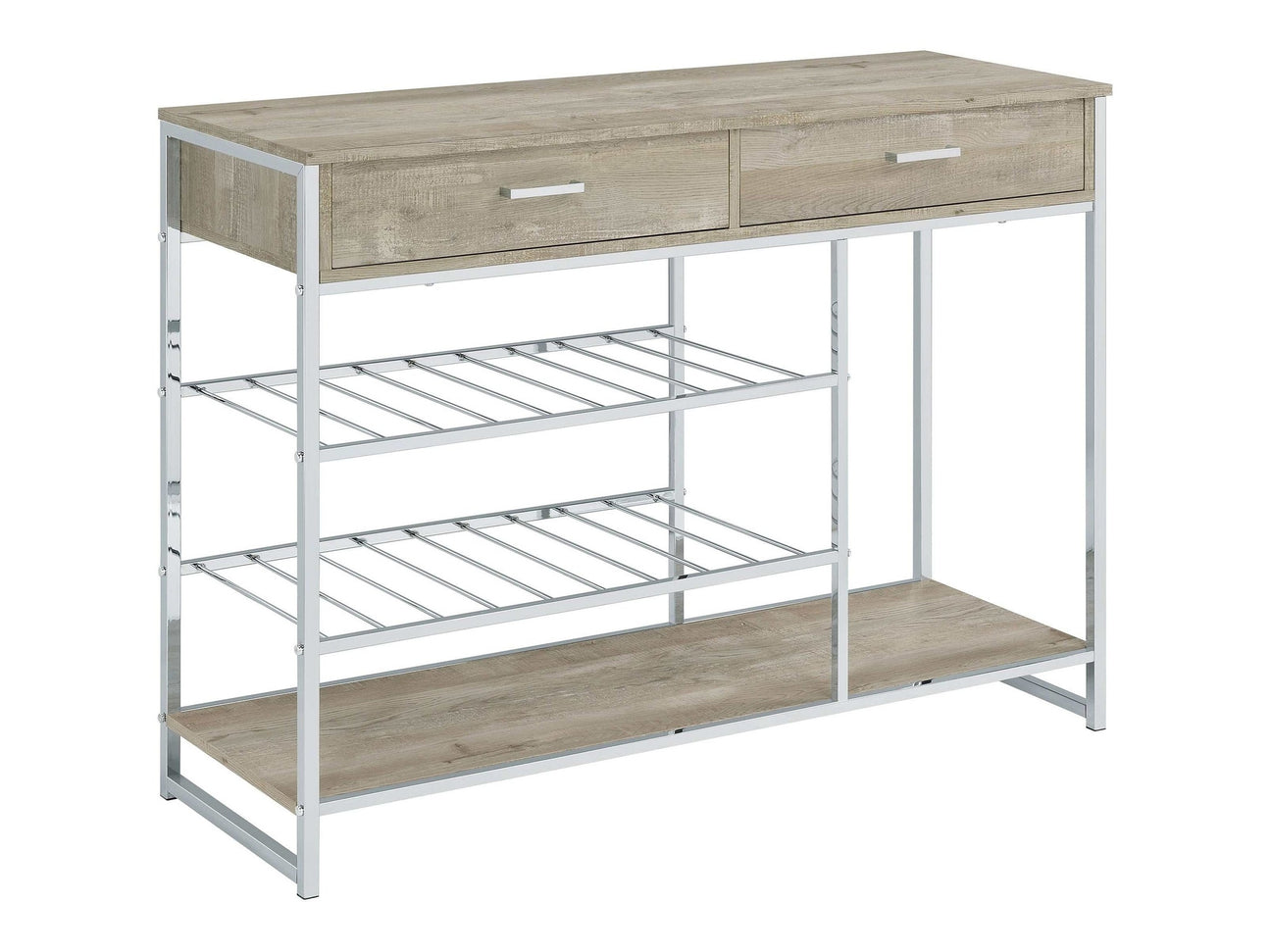 Melrose Grey Bar Cabinet - Ornate Home