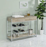 Melrose Grey Bar Cabinet - Ornate Home