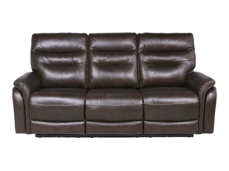 Mendocino Coffee Leather Motion Set  with USB Control Panel - Ornate Home