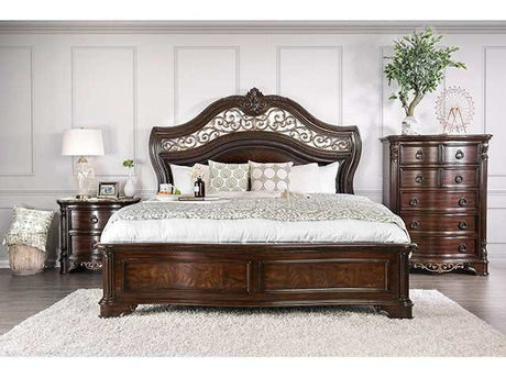 Menodora Brown Cherry Eastern King Bed - Ornate Home