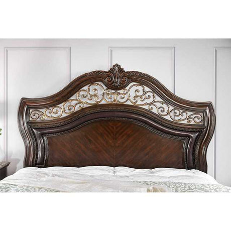 Menodora Brown Cherry Eastern King Bed - Ornate Home