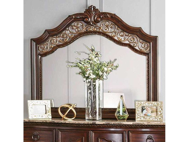 Menodora Brown Cherry Mirror - Ornate Home