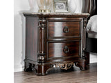 Menodora Brown Cherry Nightstand - Ornate Home
