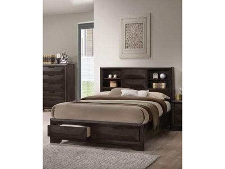 Merveille King Storage Bed in Espresso - Ornate Home
