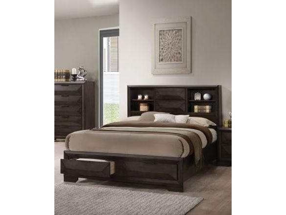 Merveille King Storage Bed in Espresso - Ornate Home