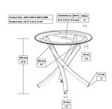 Mhitrillo Chrome Glass Top End Table - Ornate Home