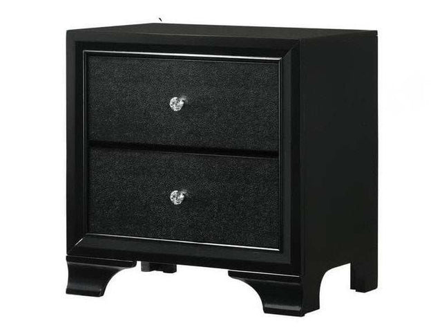 Micah Black Nightstand - Ornate Home