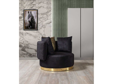 Michelle Black Velvet Chair - Ornate Home