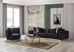 Michelle Black Velvet Chair - Ornate Home
