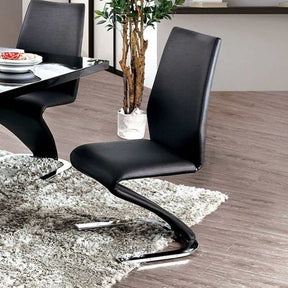 Midvale Black & Chrome Dining Room Set / 7pc - Ornate Home