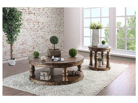 Mika Antique Oak End Table - Ornate Home