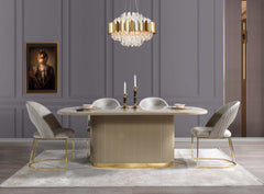 Milena Ivory 7-Piece Dining Set - Ornate Home