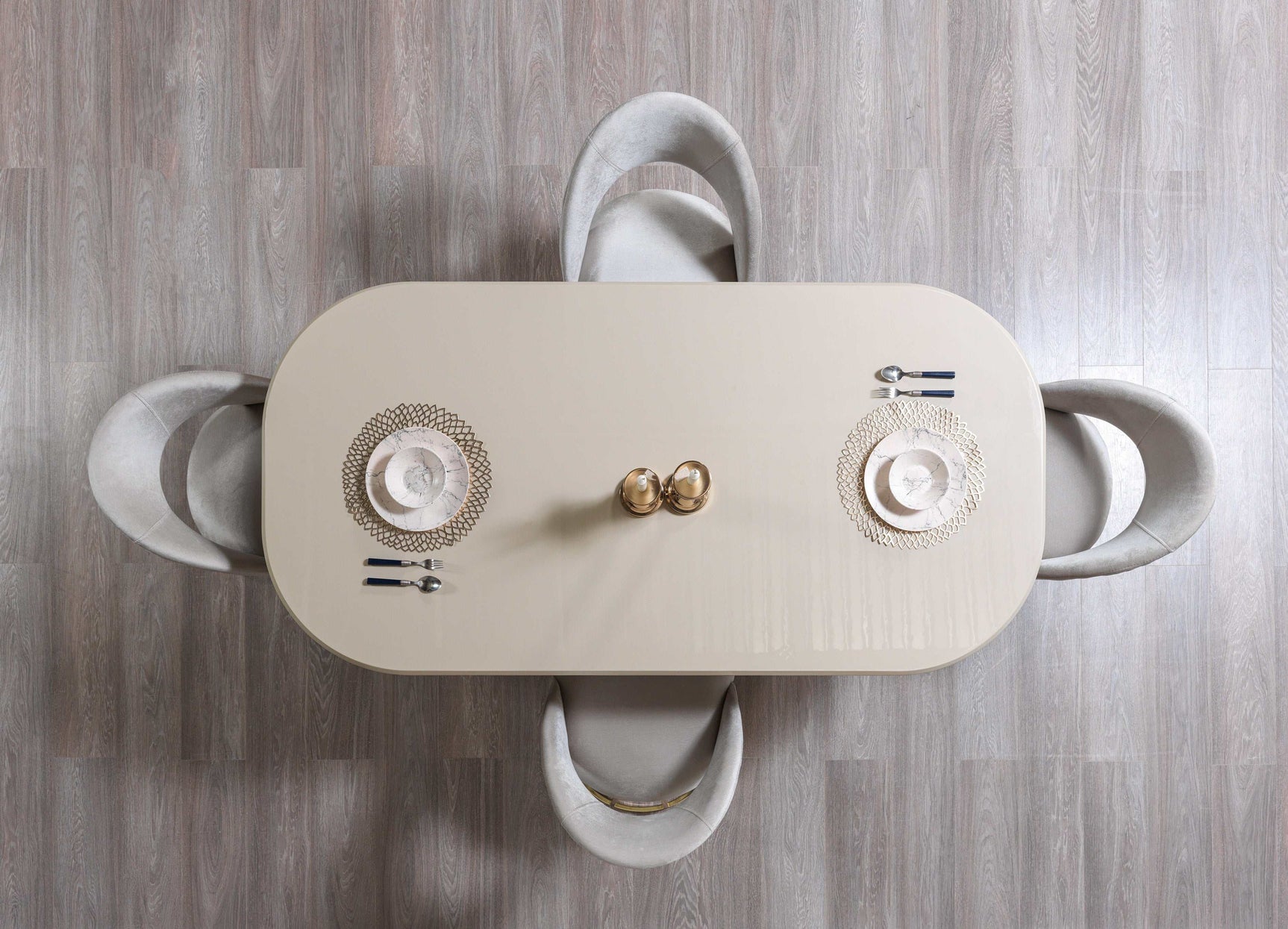 Milena Ivory 7-Piece Dining Set - Ornate Home