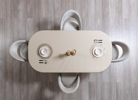 Milena Ivory 7-Piece Dining Set - Ornate Home