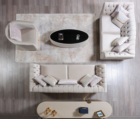 Milena Ivory Coffee Table - Ornate Home
