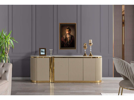 Milena Ivory Dining Server - Ornate Home