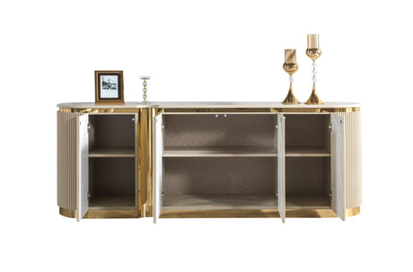 Milena Ivory Dining Server - Ornate Home