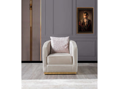 Milena Ivory Velvet Chair - Ornate Home