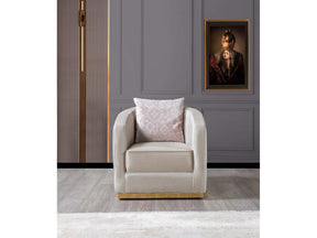 Milena Ivory Velvet Chair - Ornate Home