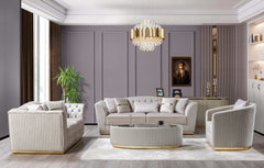 Milena Ivory Velvet Chair - Ornate Home