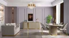 Milena Ivory Velvet Sofa & Loveseat - Ornate Home