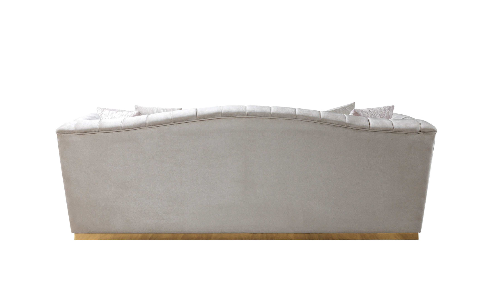 Milena Ivory Velvet Sofa & Loveseat - Ornate Home