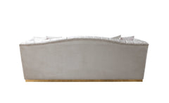 Milena Ivory Velvet Sofa & Loveseat - Ornate Home