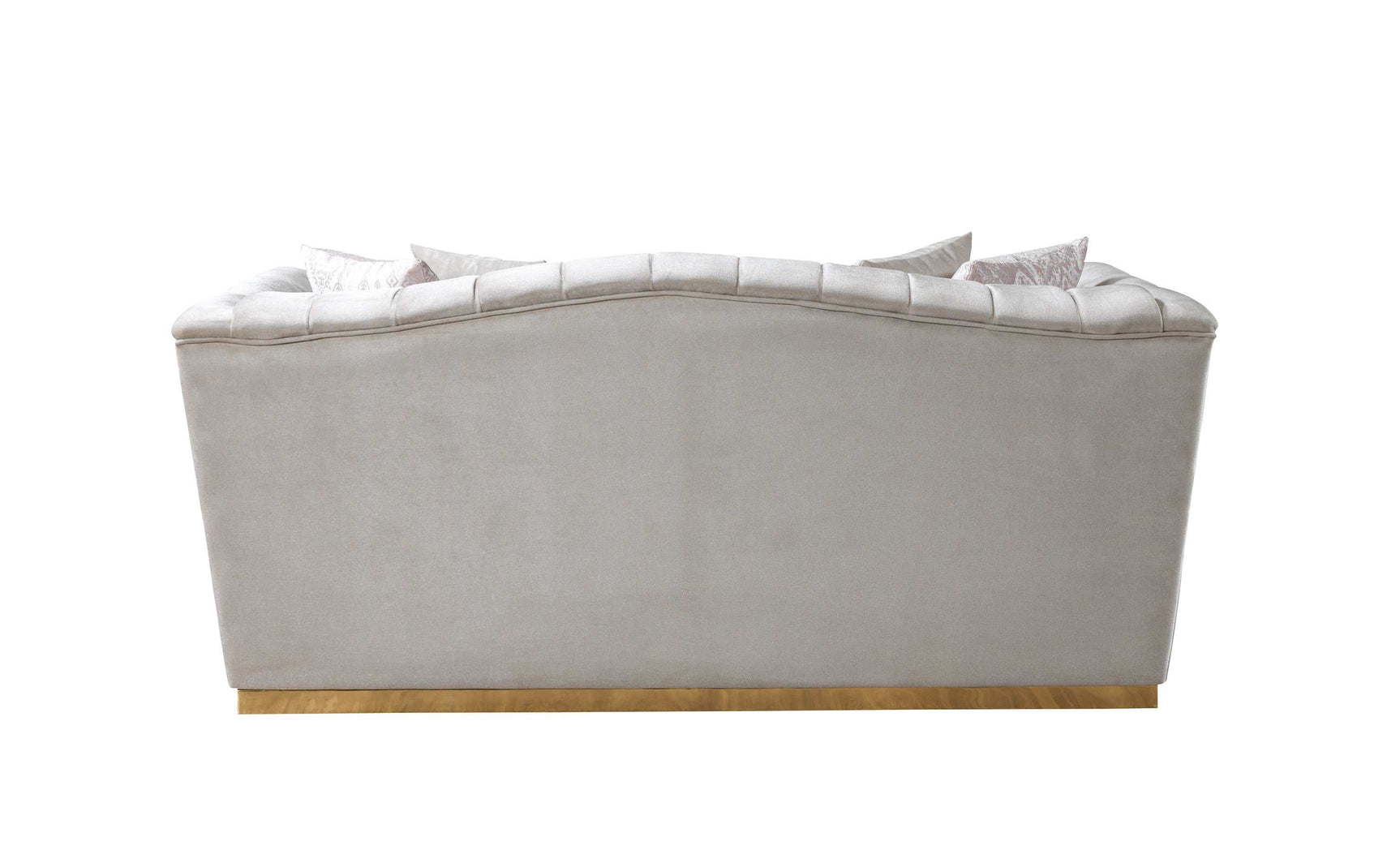 Milena Ivory Velvet Sofa & Loveseat - Ornate Home