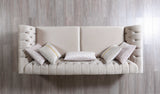 Milena Ivory Velvet Sofa & Loveseat - Ornate Home