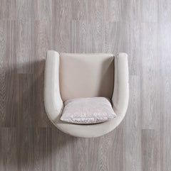 Milena Ivory Velvet Sofa & Loveseat - Ornate Home