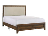 Mille Cherry Brown Full Upholstered Bed - Ornate Home