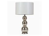 Mineta White & Antique Silver Table Lamp - Ornate Home