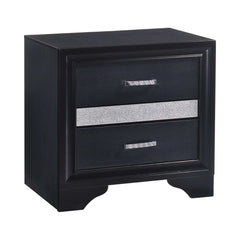 Miranda Black 5pc California King Platform Bedroom Set w/ Storage - Ornate Home
