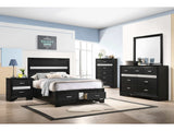 Miranda Black Full Bed 4 Pc Set - Ornate Home