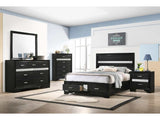 Miranda Black Full Bed 5 Pc Set - Ornate Home