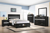 Miranda Black Full Bed 5 Pc Set - Ornate Home