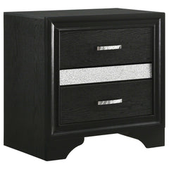 Miranda Black Queen Bed 4 Pc Set - Ornate Home