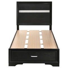 Miranda Black Twin Bed 3 Pc Set - Ornate Home