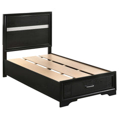 Miranda Black Twin Bed 5 Pc Set - Ornate Home
