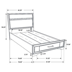Miranda Black Twin Bed 5 Pc Set - Ornate Home