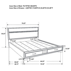 Miranda White California King Bed 5 Pc Set - Ornate Home