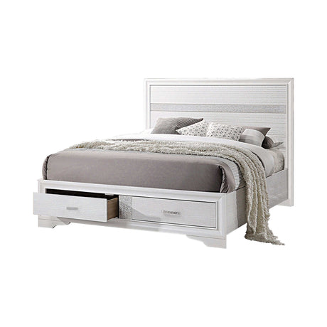 Miranda White California King Storage Bed - Ornate Home