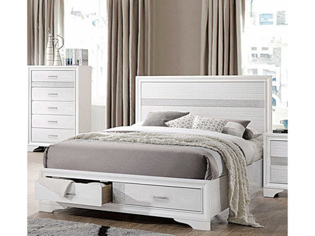 Miranda White California King Storage Bed - Ornate Home