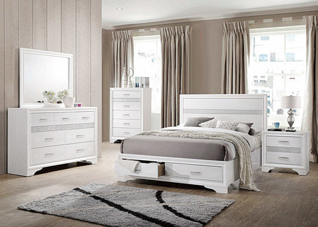 Miranda White California King Storage Bed - Ornate Home