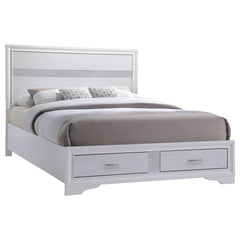 Miranda White Eastern King Bed 4 Pc Set - Ornate Home