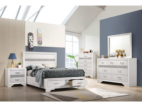 Miranda White Full Bed 5 Pc Set - Ornate Home